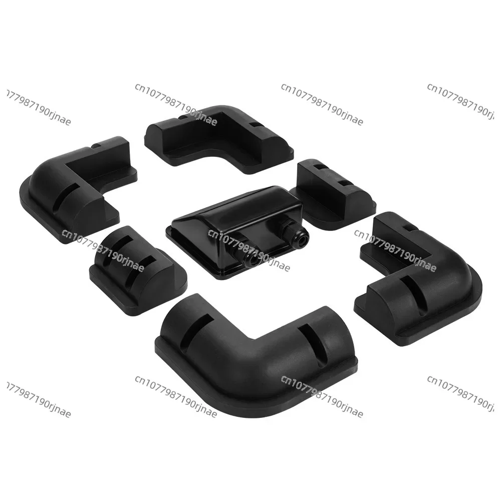 UV-Proof Corrosion-Resistant IP65 Waterproof Black Solar Panel Bracket Accessories 7-Piece Set