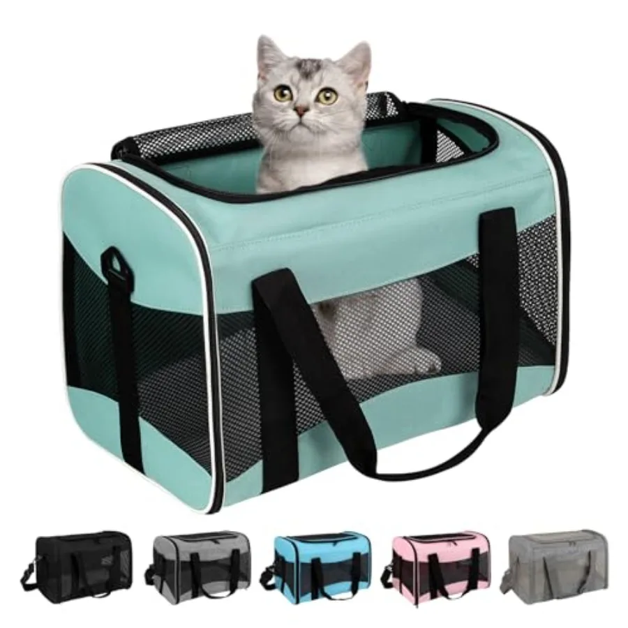 

Cat Carrying Case Pet Dog Carrier SoftSided Cat Bag Airline Approved Pet Travel Carrier Up to 15 Lbs Collapsible Cats Carrier D