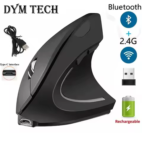 Vertical Ergonomic Gaming Mouse Wireless Rechargeable Gamer Mause Kit Optical 2.4G Mouse Computer PC Laptop Desktop USB Mice
