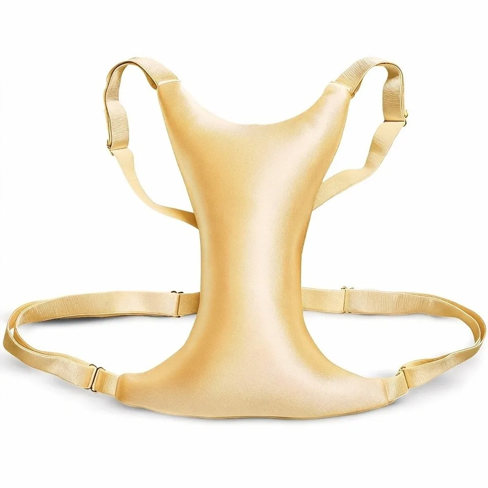 

Side Sleeping Breast Support Pillow Breathable Soft Cushion Chest Wrinkle Prevention Pillow Oilcloth Comfortable