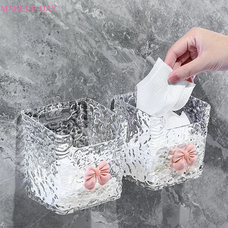 Punch-Free Toothpaste Holder Wall Mounted Makeup Brush Organizer Storage Rack Bathroom Storage Box Drain Box