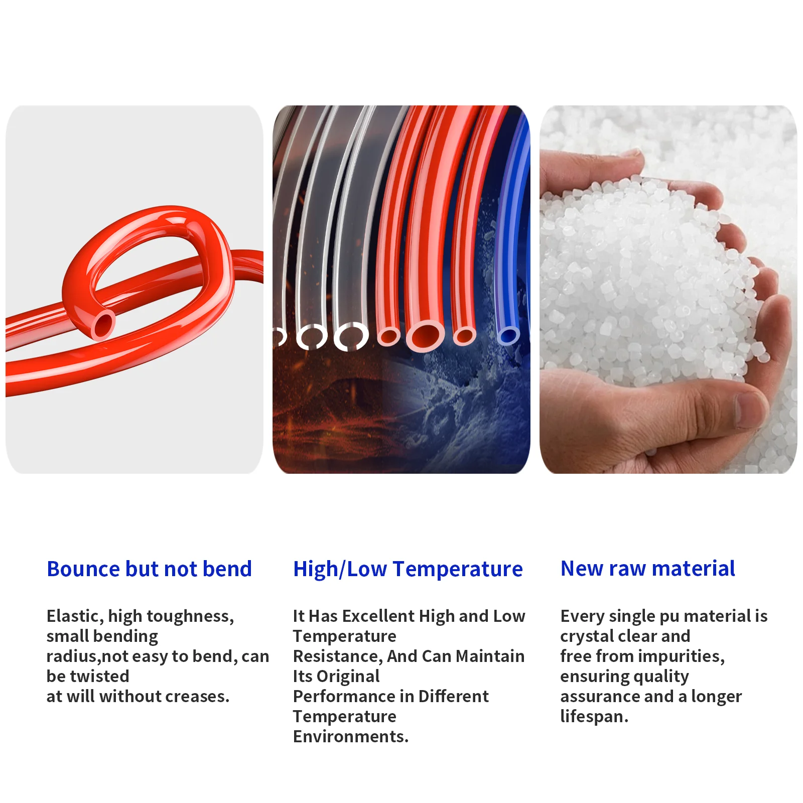10M/20M Pneumatic Hose Compressor Hose Air Tube 4*2.5mm 6*4mm 8*5mm 10*6.5mm 12*8mm 14*10mm 16*12mm Pneumatic Air Hoses PU Pipe view 4