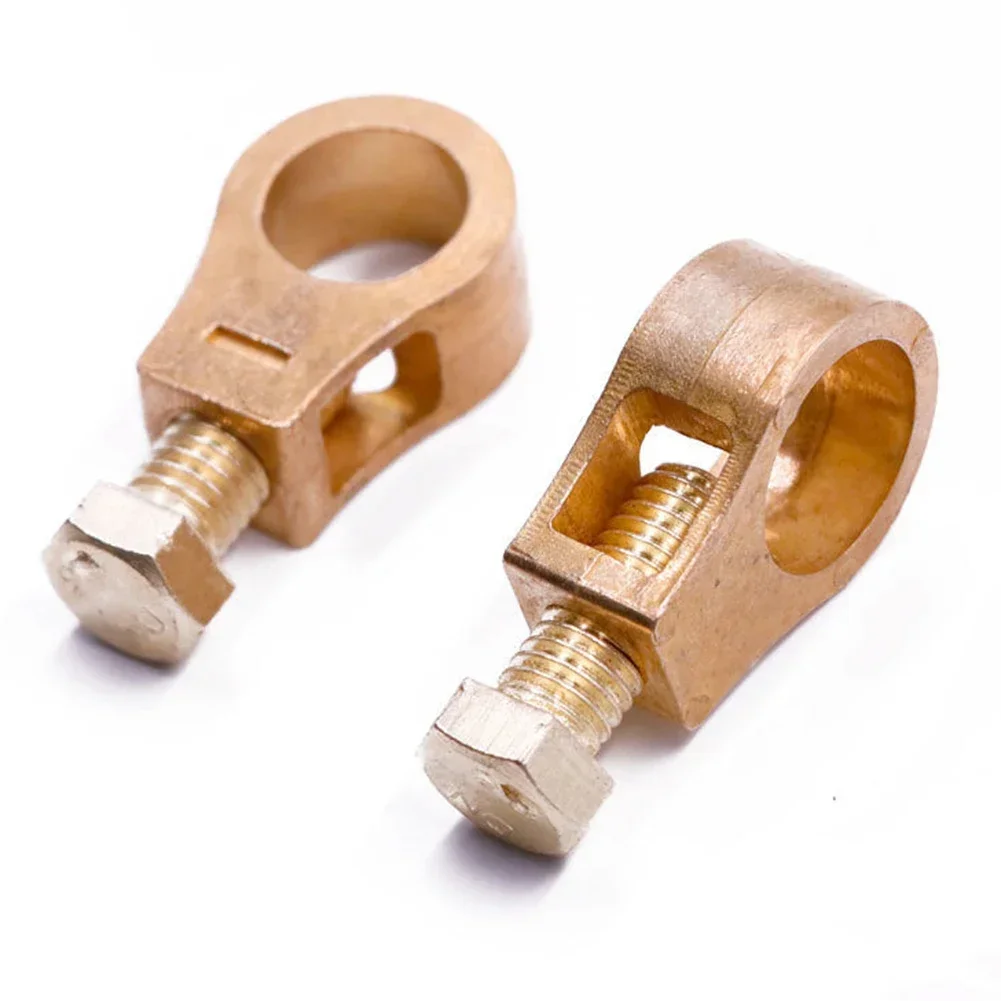 Pure Copper Battery Terminals Thickened Battery Terminal Connectors For Motorcycles Automobiles Ships Boats Electrical Equipment