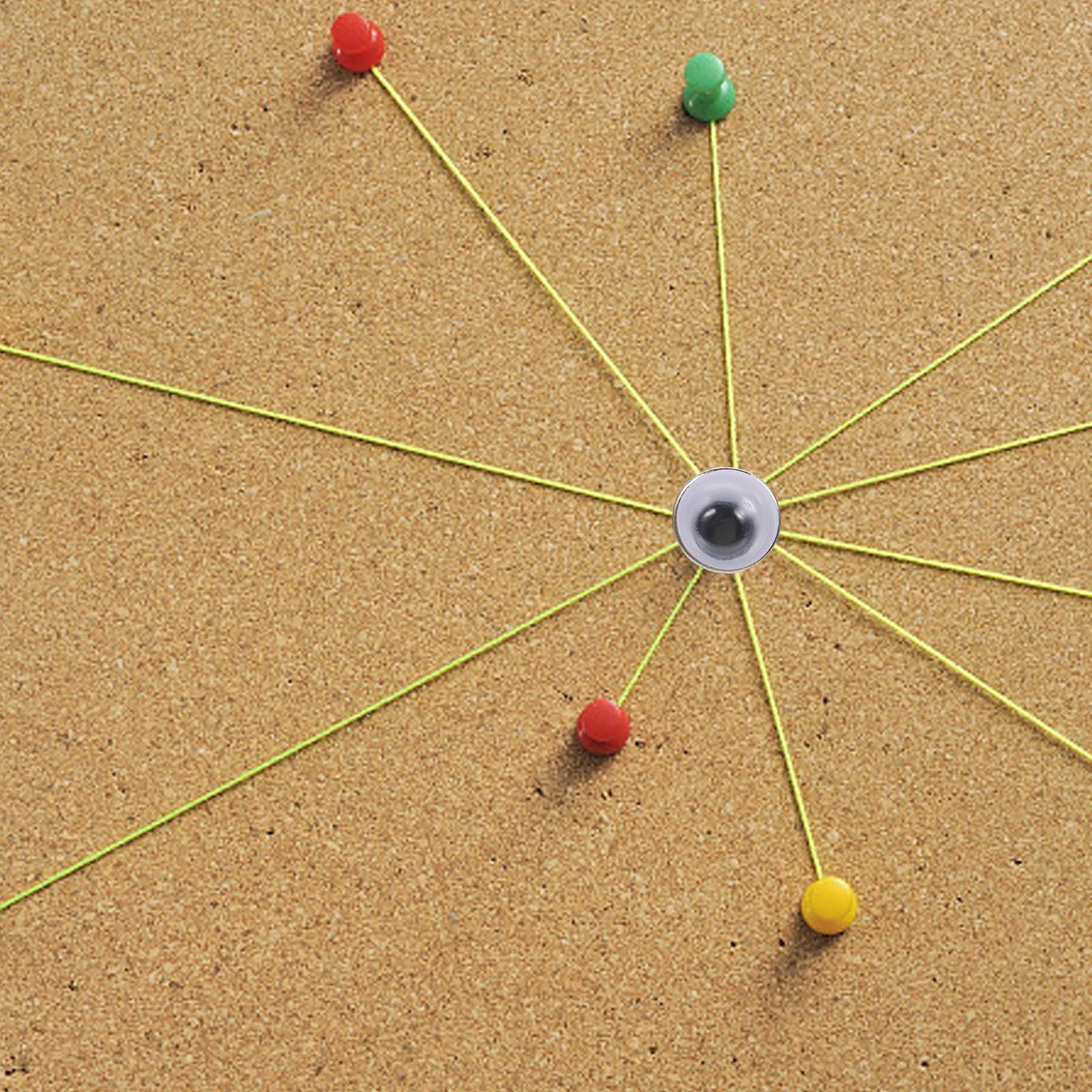 50 Pcs Modeling Office Corkboard Portable Push Pin Plastic Pushpins Message Tacks