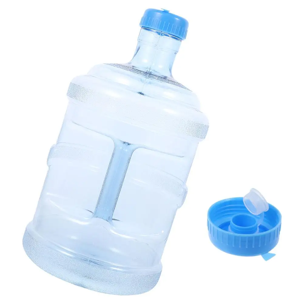 

Mineral Water Bottles 5L Small Mouth Bucket with Cap Large Capacity Portable for Home Car Camping Hiking PC Material Durable