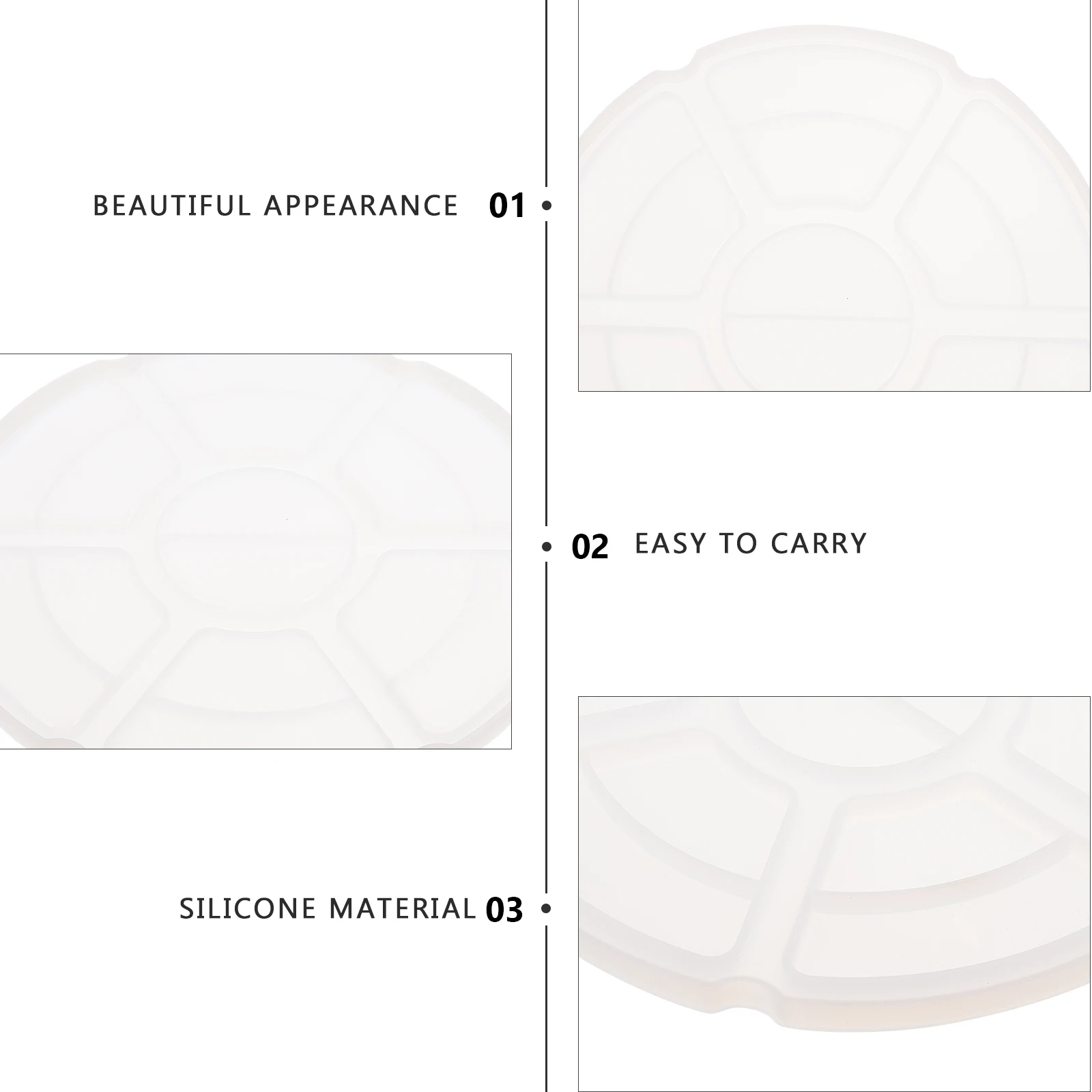 

Makeup Palette Mold Trays Paint Crafts DIY Painting Silicone Pigment Fondant Molds