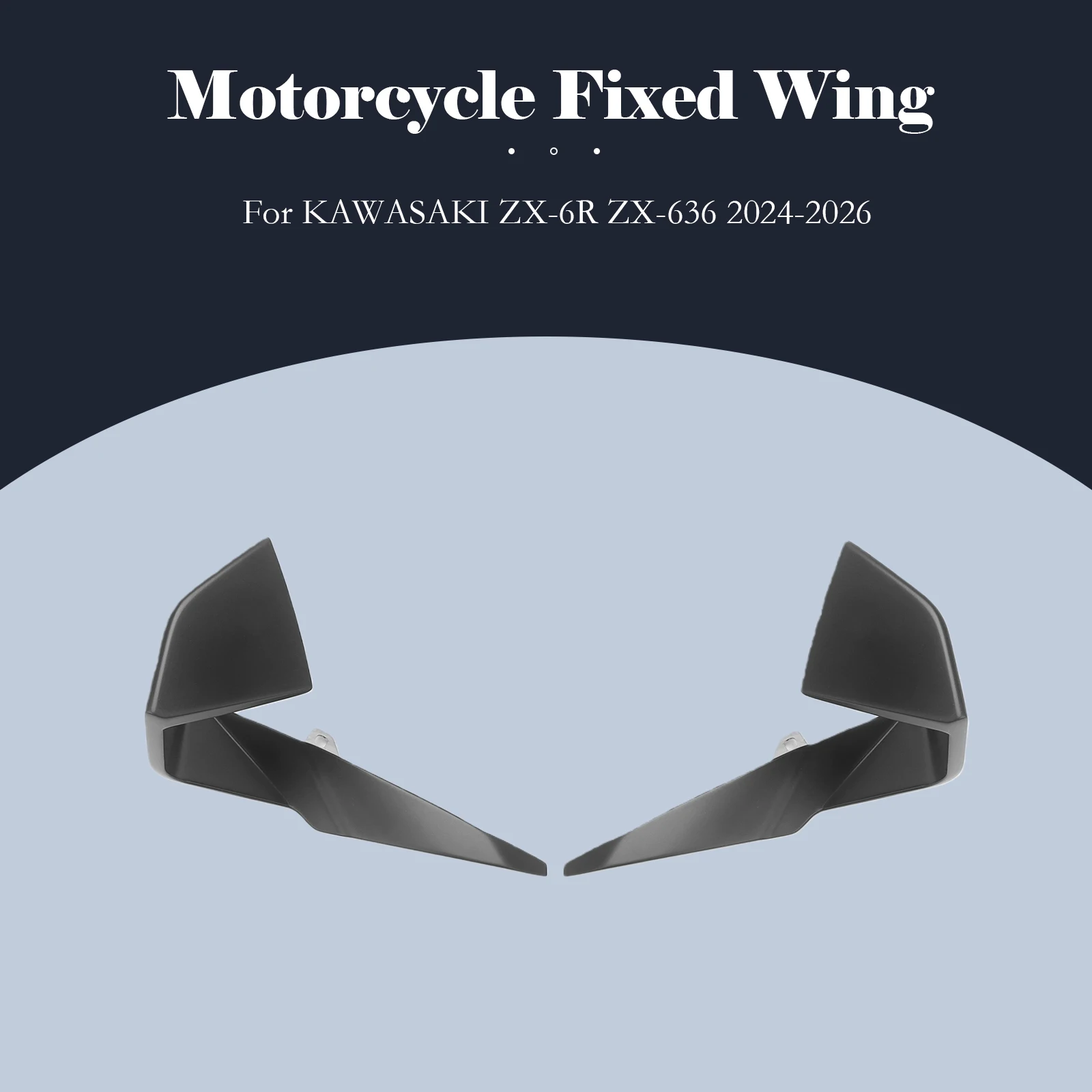 

For Kawasaki ZX 6R ZX-6R 2024-2026 Motorbike Front Spoiler Front lip fixed wing Motorcycle Fairing Fixed Wing Aerodynamic Wing