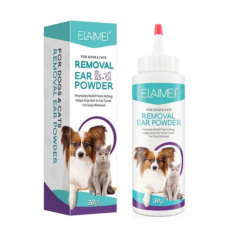 Pet Ear Powder Dog Ear Powder Painless Hair Removal Powder Ear Cleaner Easy to Remove Ear Hair Pet Ear Health Care For Dogs