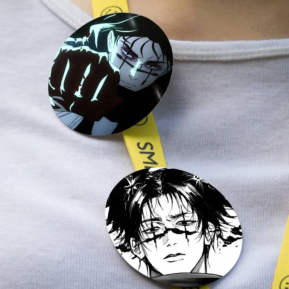 C-Chos-sos- Round Button Badge Pin Set Anime Cartoon Game Music Cool Fashion Brooch For Backpack