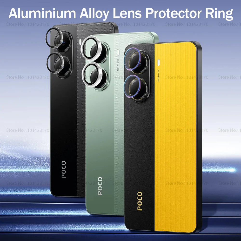 Aluminum Alloy Camera Glass Case For Xiaomi Poco X7 Pro 5G 3D Metal Ring Lens Protector PocoX7 X6 X6Pro X7Pro PocoX7Pro PocoX6