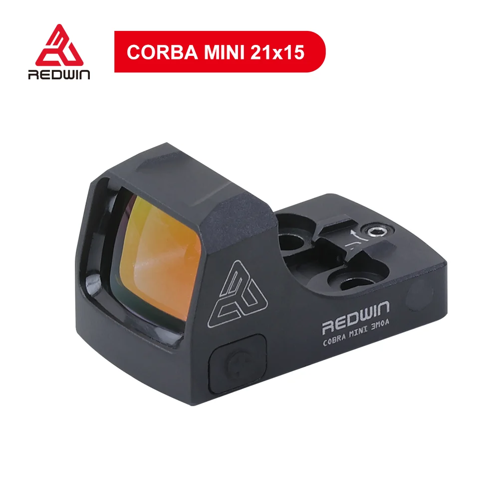 Red Win Cobra Mini 21x15 Red Dot Sight 3MOA RMS Low Profile 50000 hrs Shake Awaked 2 min ATO for Slim Pistol GLOCK G43X G48 9mm