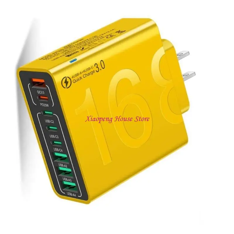 

150 Вт USB Wall Charging Adaoter 8 Port USB Тип C Multi Port Fast Phone Phone 77JC