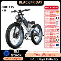 DUOTTS N26 Electric Bike 2000W Peak Dual Motor 48 V20AH Battery WITH APP Electric Bicycle 26-Inch Fat Tire All Terrain E-BikeS
