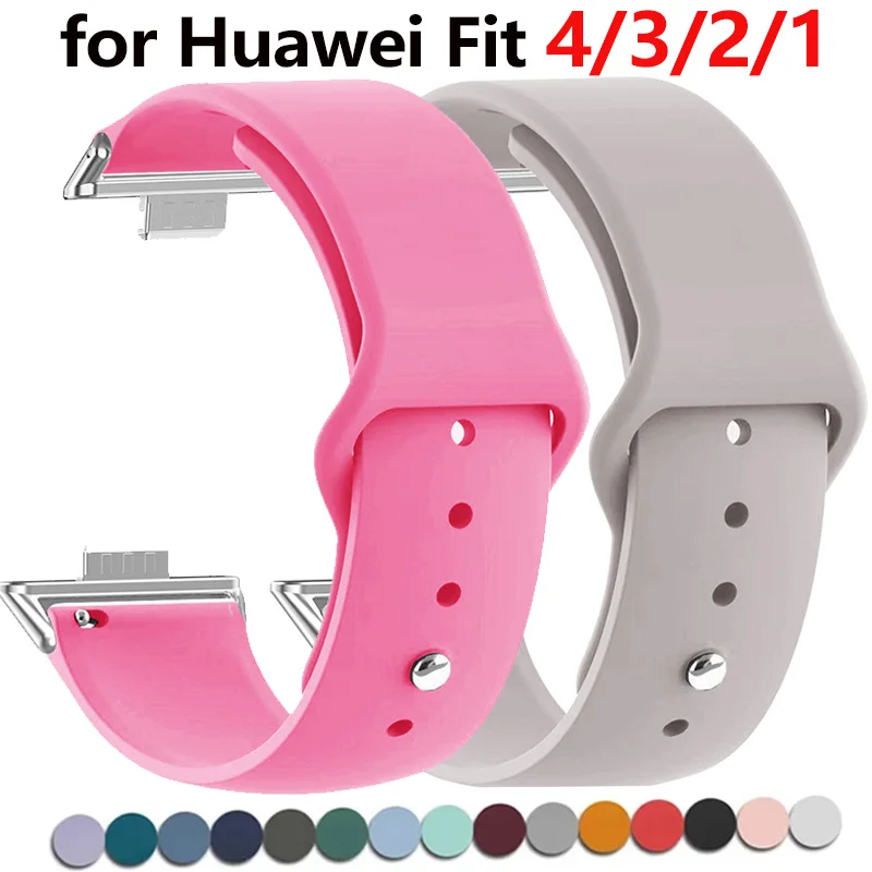 Sport Watchband for Huawei Watch Fit 4 3 Strap Silicone Bracelet Wristband for Huawei Watch Fit 2 1 Smartwatch Correa Band Strap