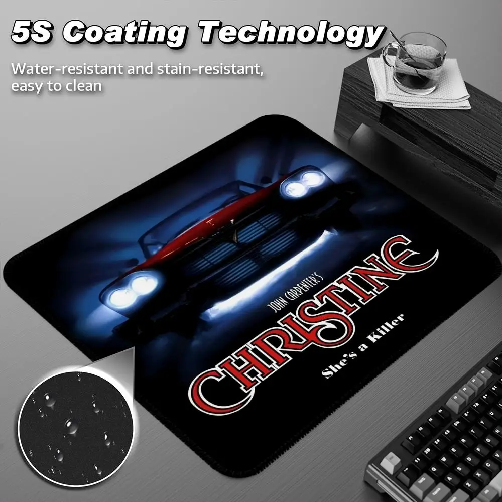Halloween C-Christine  Mouse Pad Small Desk Pad Desktop Computer Keyboard Wireless Mouse Boy Gift for Play games Coasters
