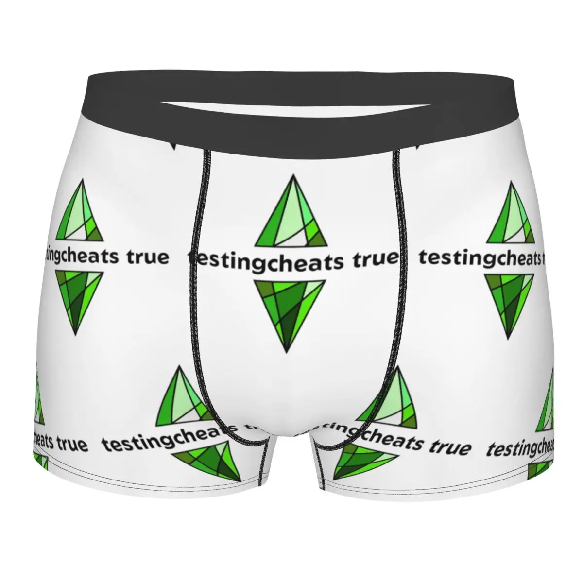 Boxer Underpants Shorts The Sims 4 - Testingcheats True Plumbob Panties Men Soft Underwear for Homme Man Boyfriend Gift