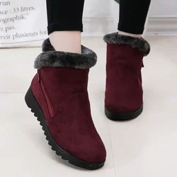 Stivali invernali donna calde scarpe da neve in peluche per donna caviglia Botas Mujer cerniera mocassini antiscivolo Ladies Casual Comfort Flats Botas