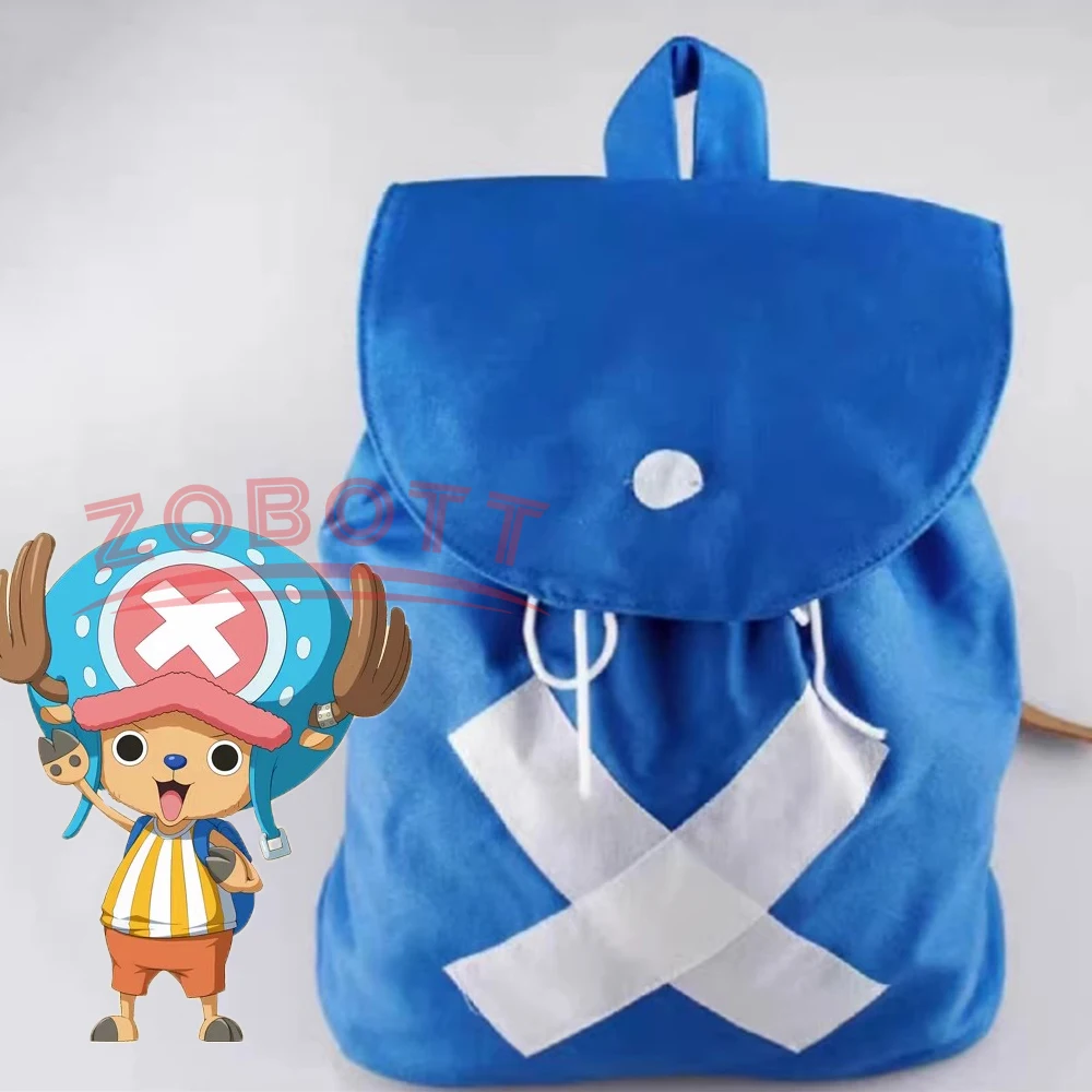 

Canvas Backpack Tony Tony Chopper Figures Cosplay Costume School Shoulder Bag Teenagers Gift Drawstring Pocket Hat