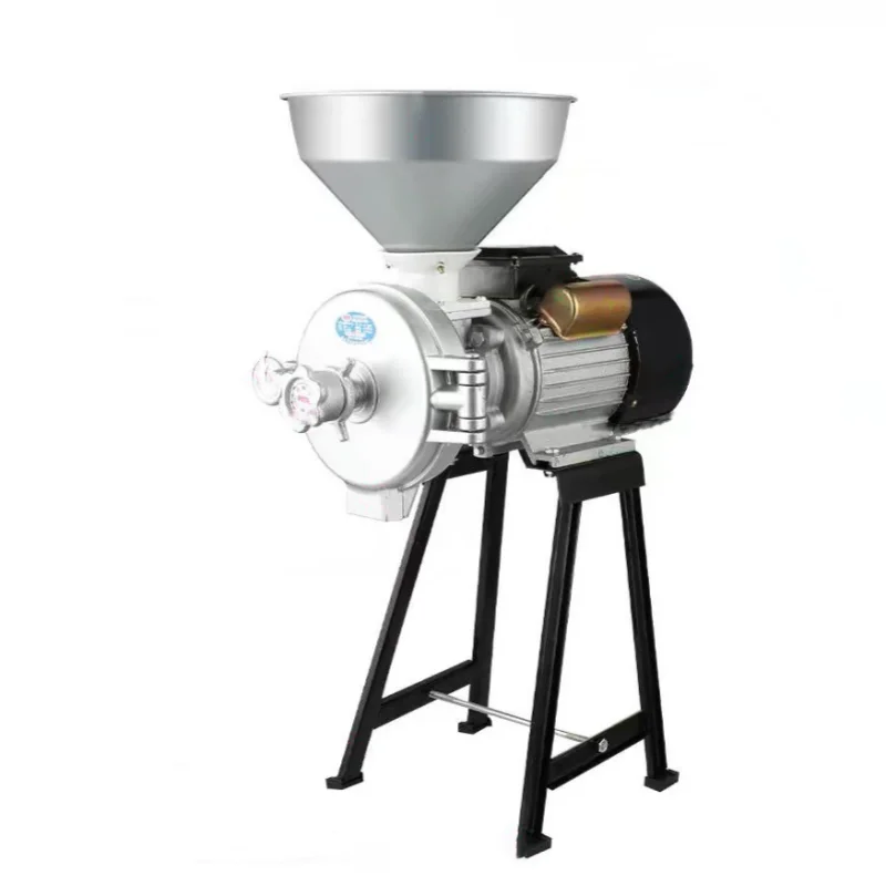 Electric Grain Grinder 220V, Dry & Wet Feed Crusher Machine for Corn Wheat Rice, Commercial Home Use Grain Mill Powder Maker for