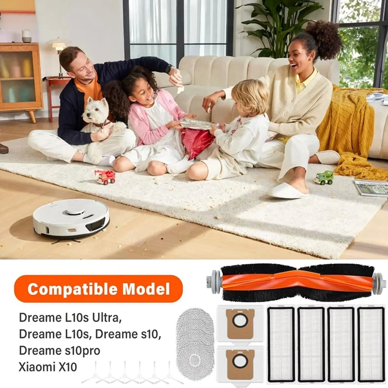 For Dreame L10s Ultra/L10 Ultra/L10s Ultra/Dreame L10S/S10/S10pro/Xiaomi X10 Vacuum Cleaner Main Side Brush Filter Parts