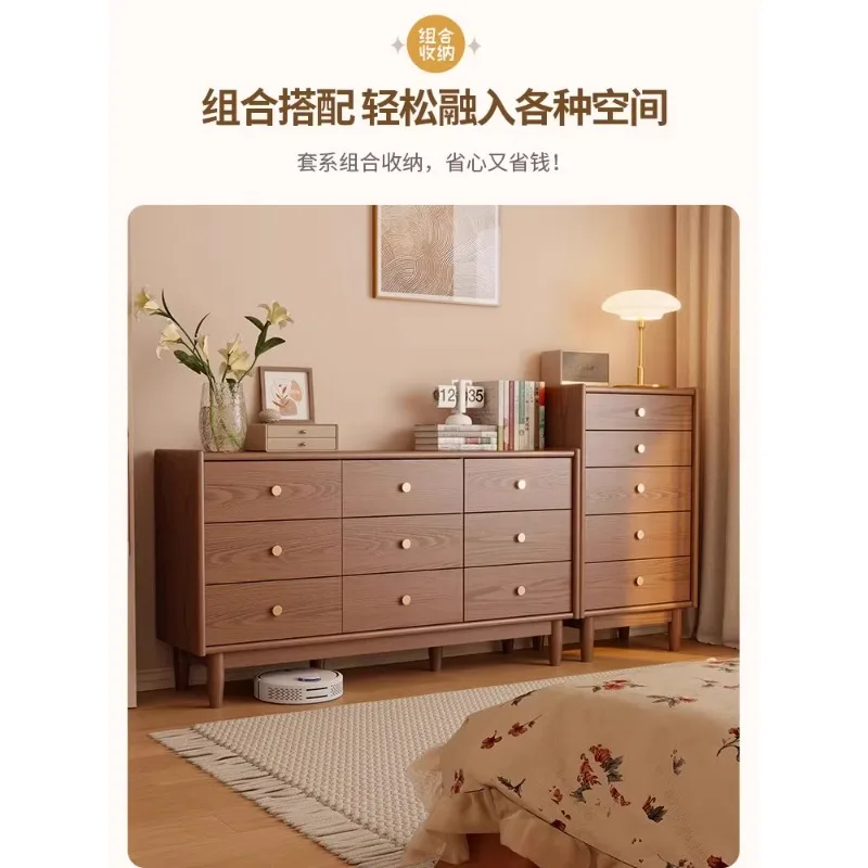 

Solid wood nine-chest chest, bedroom, bedside drawer, chest of drawers, living room storage, storage locker, chest of drawers ag