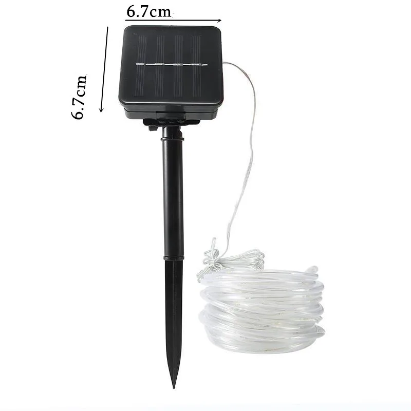 200/100/50LED Solar Rope Strip Light Outdoor Fairy Light Strings decorazioni natalizie per Garden Lawn Tree Yard Fence Pathway