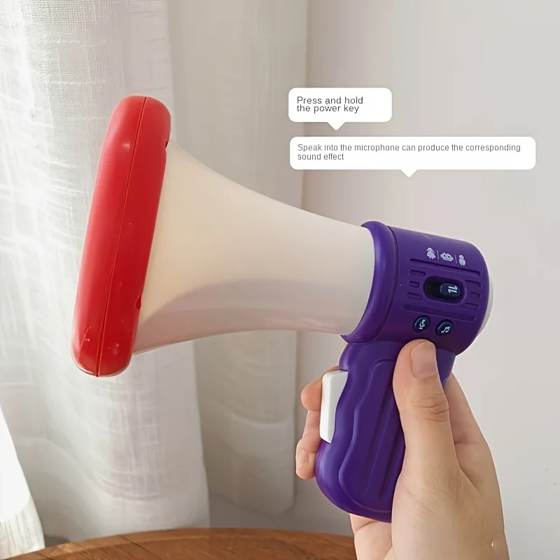 Multi-functional voice changer - megaphone with voice effects - cool prank gift - batteries not included - handle color random