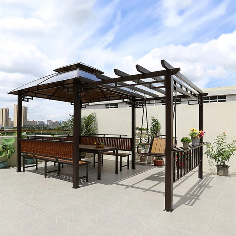 gazebo outdoor courtyard grape trellis villa leisure aluminum alloy preservative wood rural yard outdoor terrace garden pavilion