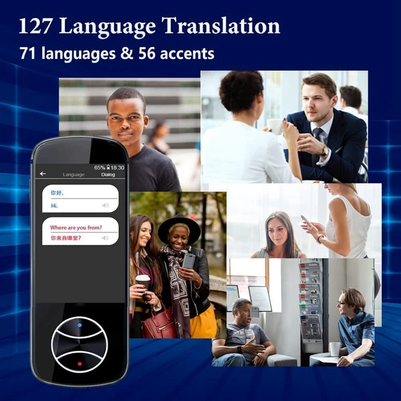 Language Translator Device Portable Real-Time Voice Translation In 127 Different Languages, Support Instant Offline