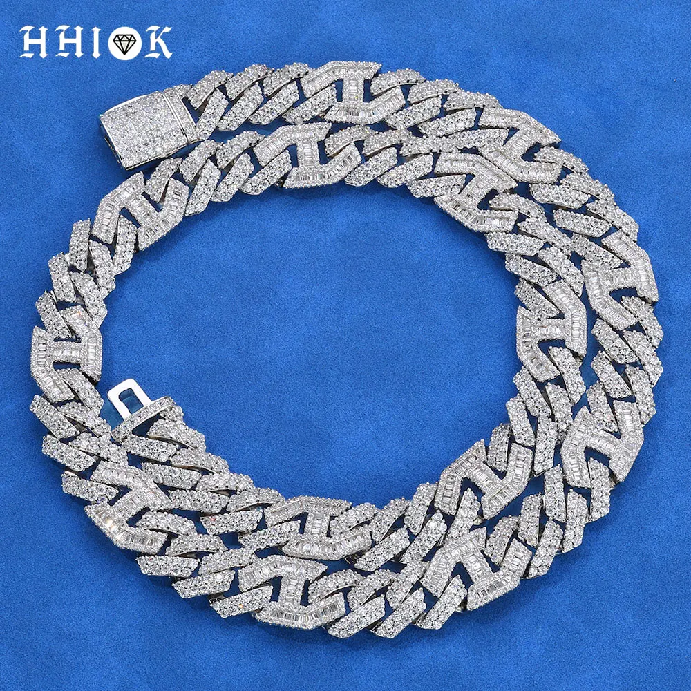 

15mm Men's Necklace Miami Cuban Prong Setting Sparkling Cubic Zirconia Hip hop High end Women's Jewelry