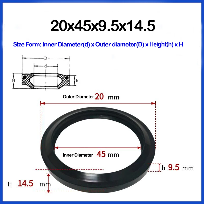 NBR,U-Shaped/UN Inner Frame Oil Seal,CY Nitrile Rubber Sealing Ring,Pipeline Sealing,Crystallizer Sealing,UN25/30/40/50/60-250mm