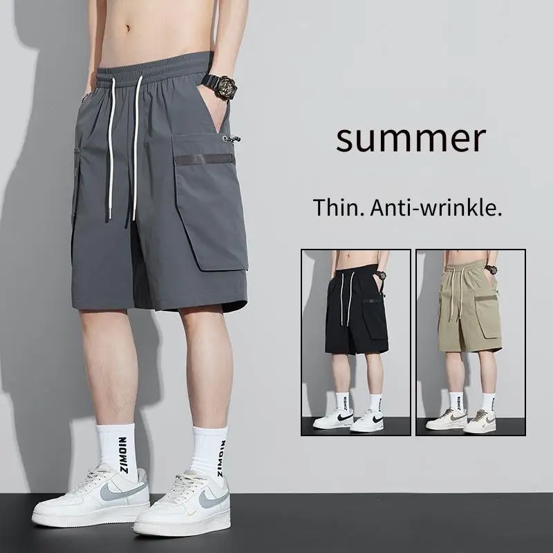 

Leisure Half Pants Men's Shorts Summer Anti-wrinkle Short Cargo Shorts Man Short Thin Model Loose Quickly Do Work Wear Fashion