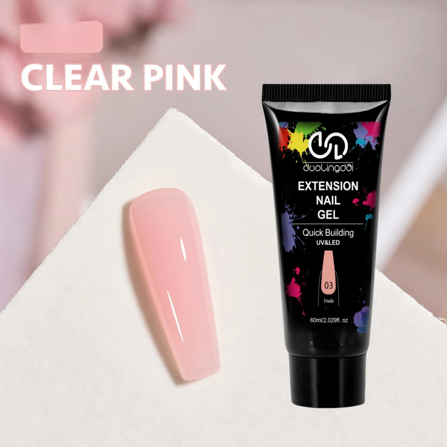 

HL Poly Gel Nail Extension Gel Builder Gel, 60G All Season Gel Color for Durable Nail Strengthening Supplies for Easy Salon