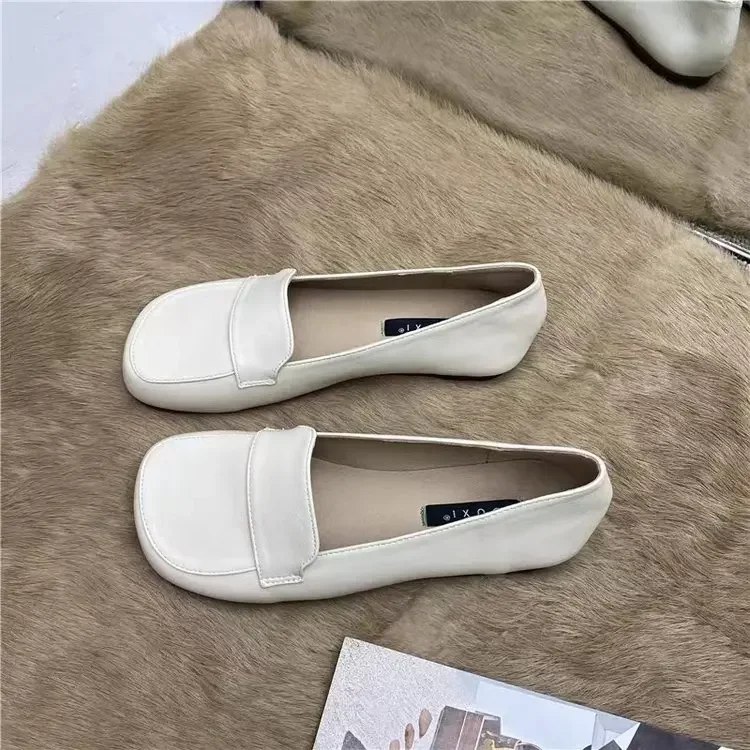 New Comfortable Soft Soled Women Solid Color Coat Flat Casual Shoes Fashion Simple Shallow Mouth Basic Style Single Shoes