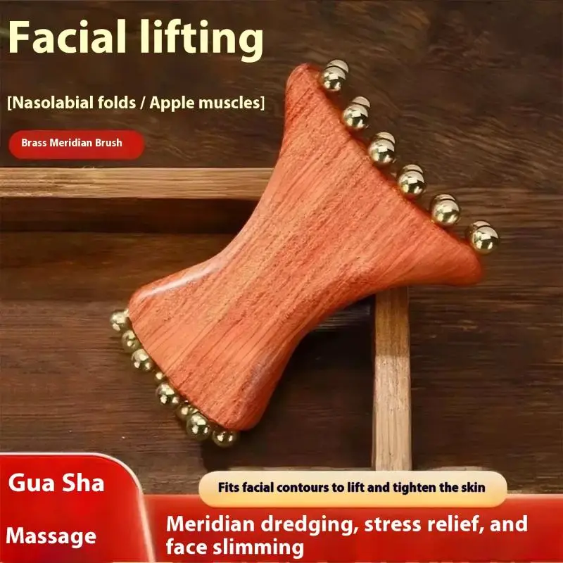 

Radiant Skin Savior Lymphatic Detox Face Massager Fades Wrinkles Firms And Eyes Natural Copper Wood Beauty Tool