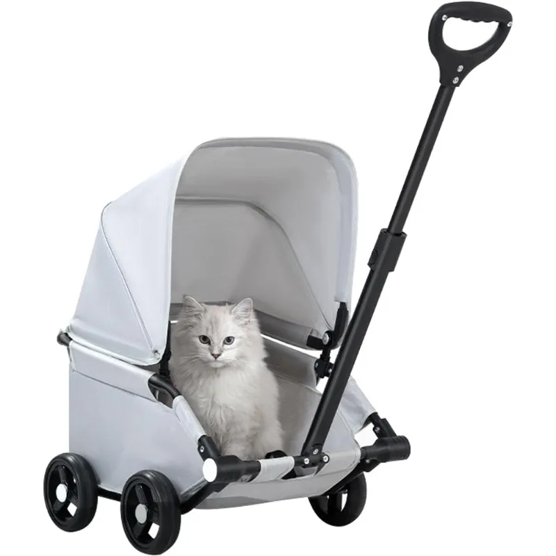 

Ultralight Dog Stroller with Foldable Sunshade Foldable Pet Stroller for Outdoor Travel Shopping Walking Small Dogs and Cats