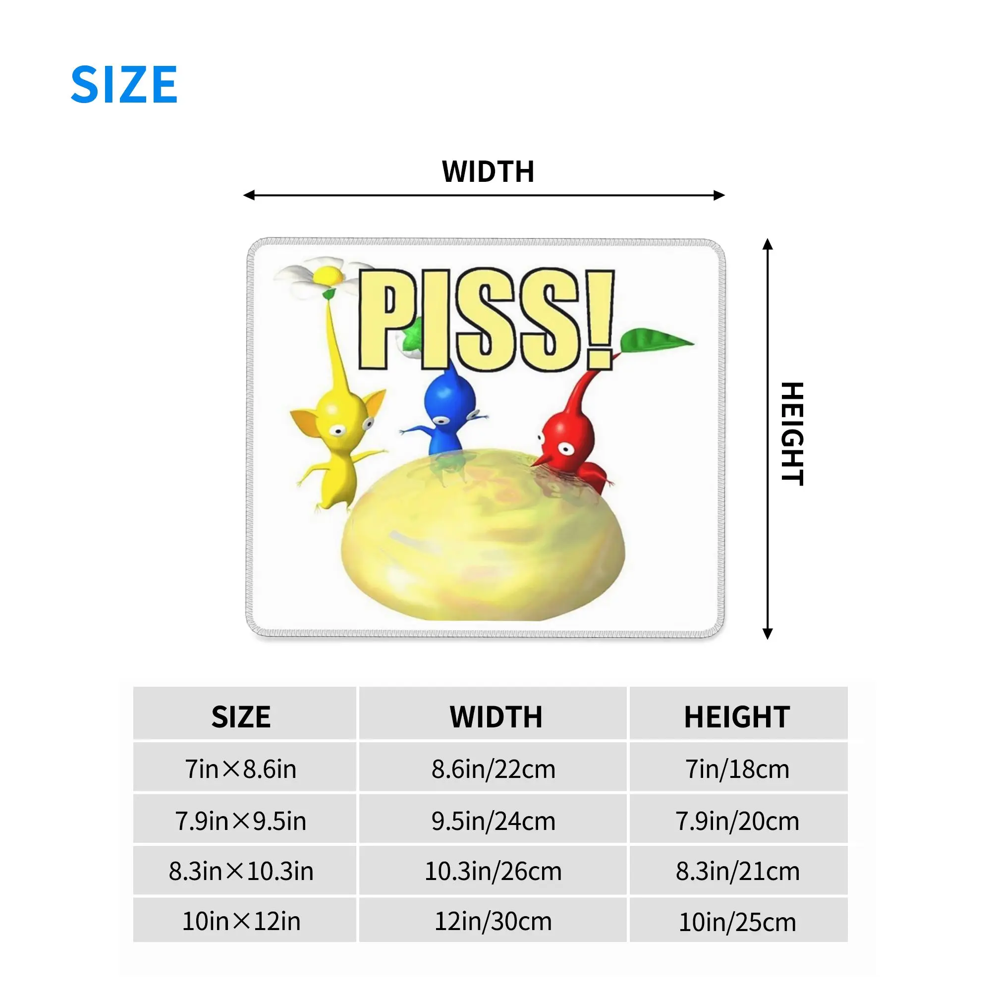 Plant Creature Cartoon Video Game Pikmin Mouse Pad Computer Keyboard Mouse Mat Gaming PC Laptop Desk Mat Accessories Table Mats