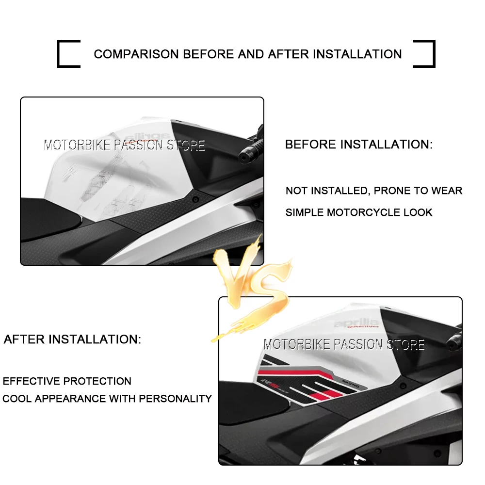 Kit de protection d'autocollant d'élection 3D, tampon précieux, autocollant anti-rayures, non ald, RS 457 2024, RS 457, Aprilia Xy