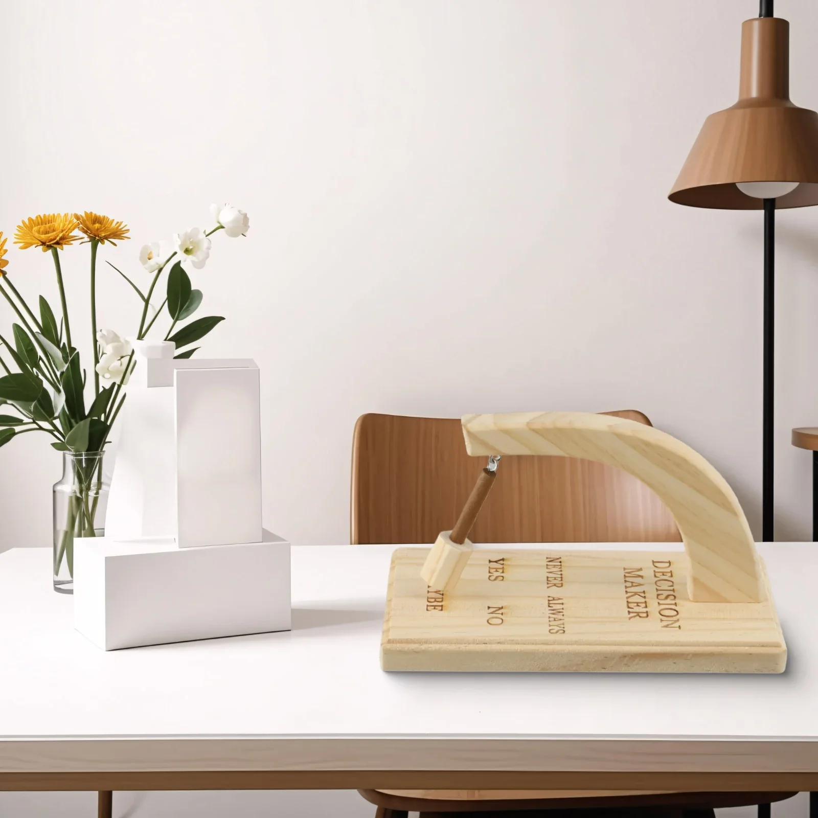 Crafts Pendant Decision Maker Find Answer Make Quick Decisions Natural Wood Ornaments Swing Pendulum Wysoka jakość