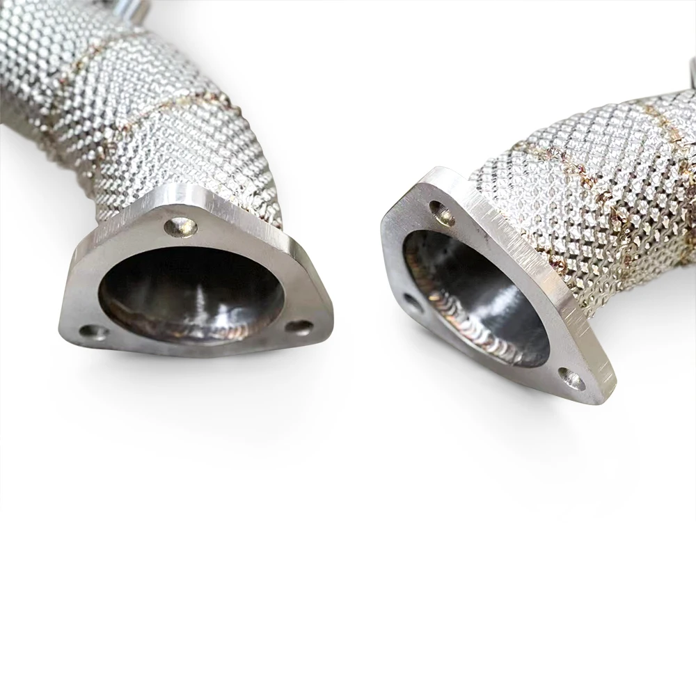 

Downpipe for Porsche Cayenne Coupé Turbo GT 4.0T 2022-2024 ss304 with OPF heat shield exhaust lower pipe free flow pipe