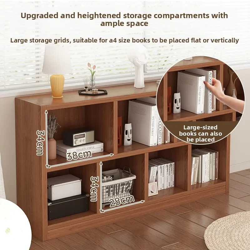 Multi-functional Bookshelf Bookcase Floor Shelf Home Living Room Study Combination Locker Bedroom Low Cabinet