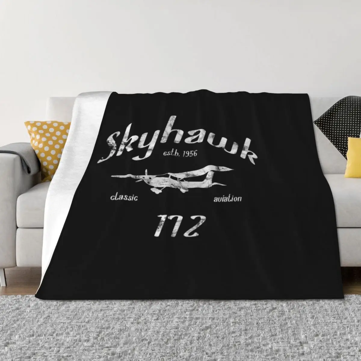 

Cessna 172 Skyhawk Classic Vintage Design Throw Blanket Luxury Thicken cosplay anime Flannel bed plaid Blankets