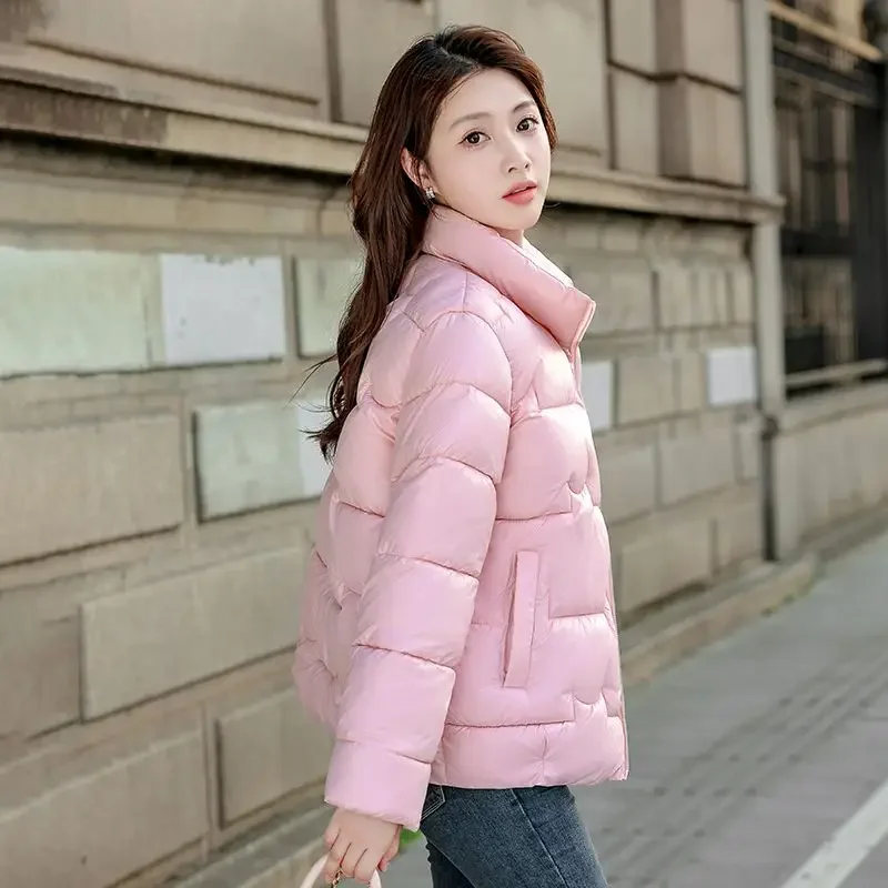 Women's Winter Thickened Jackets Heavy-Weight Coats Quilted Jacket Long Fitted Parka with Pockets Women down cotton coat