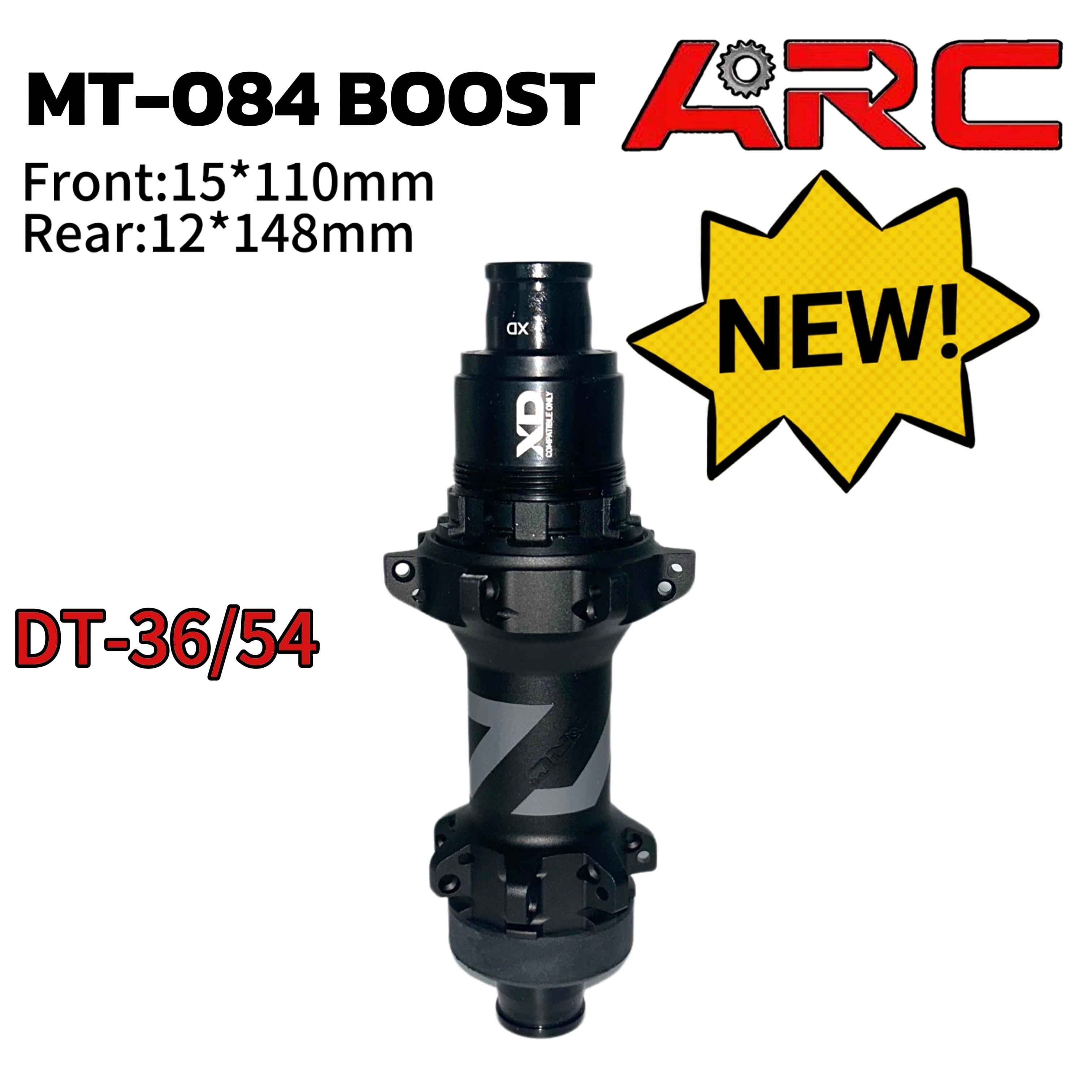 

New！ARC MT-084 BOOST MTB HUB Center-Lock Disc Brake Straight-Pull 28-Hole DT-36/54T 12*148mm Thru-Axle Hub With HG/MS/XD Single