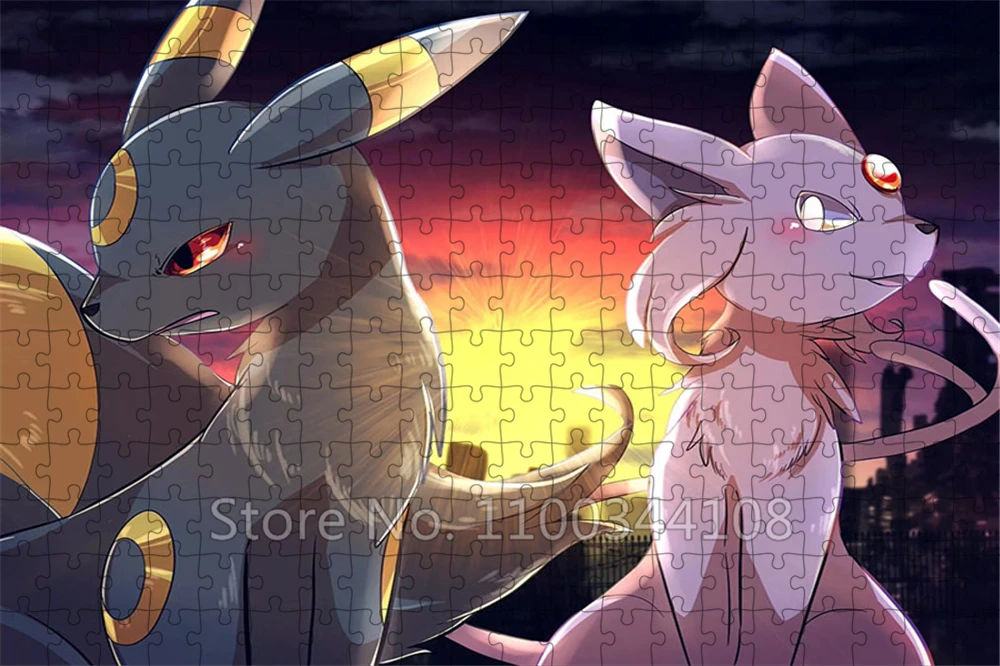 Japan Anime Pokemon Eeveelution Jigsaw Puzzle Cute Eevee 300/500/1000 Pieces Puzzles Kids Education Toys Cultivate Patience Game