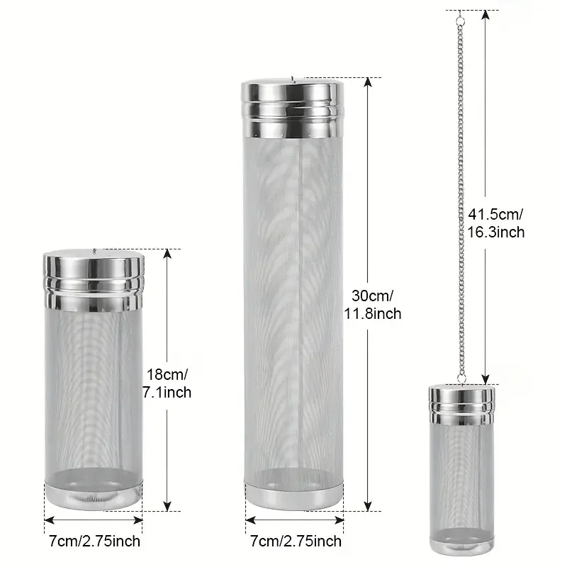 300 Micro Beer Dry Hopper Filter Stainless Steel Strainer Hop Spider Mesh For Cornelius Keg Home Beer Brewing Kettle