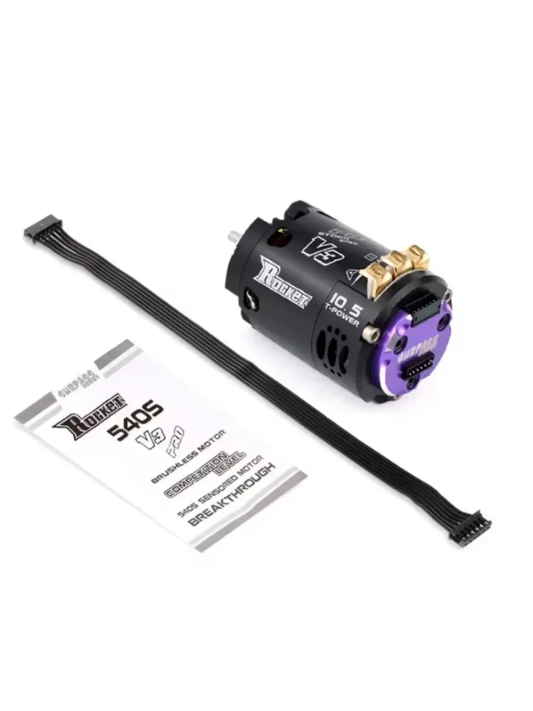 محرك DP Surpass Hobby Rocket 540 V3 بدون فرش 5.5T-21.5T عالي السرعة مع مستشعر لسيارات RC معدلة بمقياس 1/10 و1/12 للسباقات والانجراف