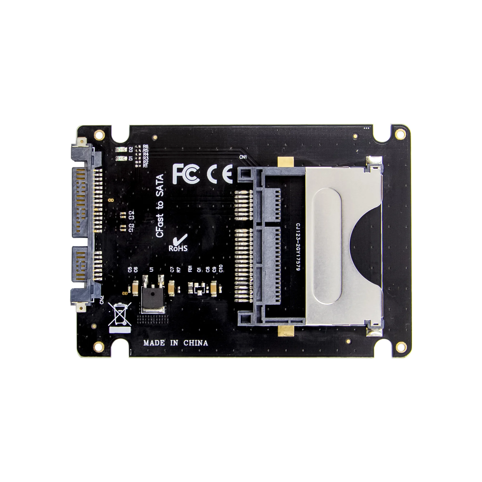 Sunweit ST523 Adaptador CFast para SATA de 2,5 polegadas PCIe para placa riser SATA