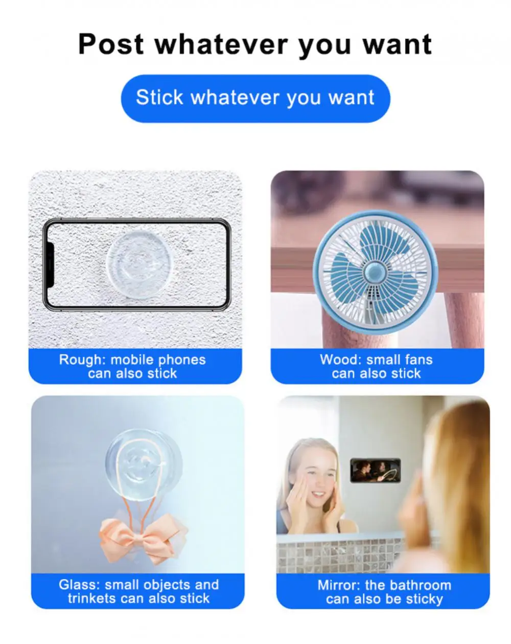 1pc New Multi-functional Collection Line Sticky Magic Sticky Non-trace Mobile Phone Stand Storage Hook Car Sticky Round