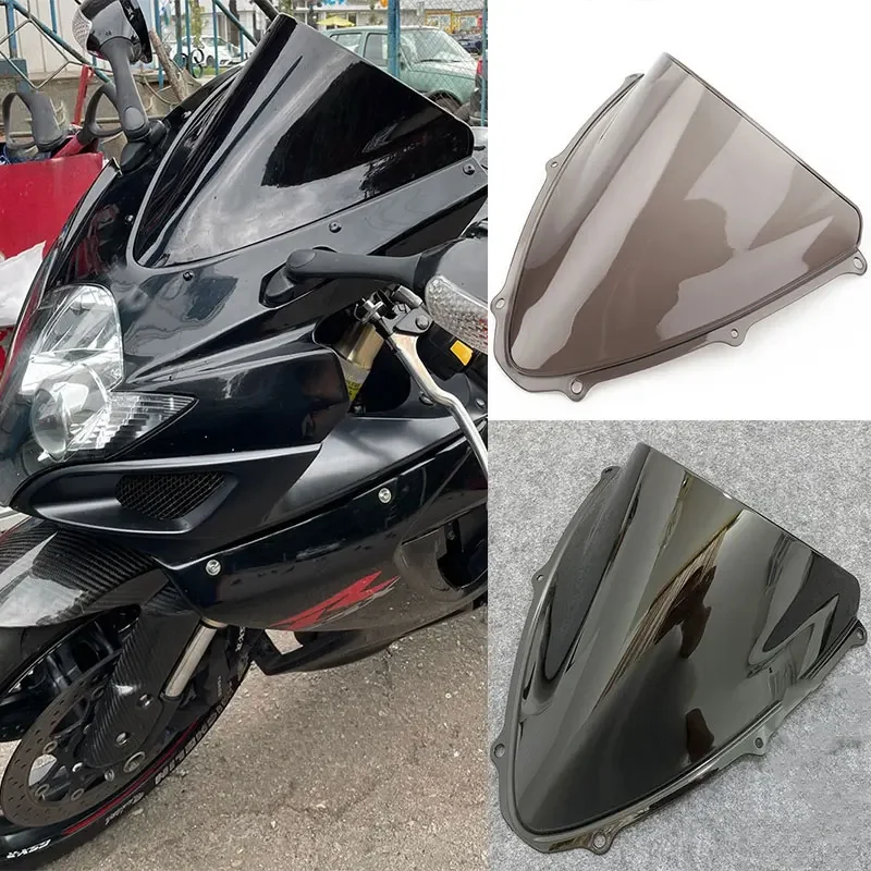 Parabrisas de doble burbuja para motocicleta, deflectores de viento para Suzuki GSXR 600, K7, GSX-R, 750, K6, 2006, 2007, GSX-R600, GSXR600